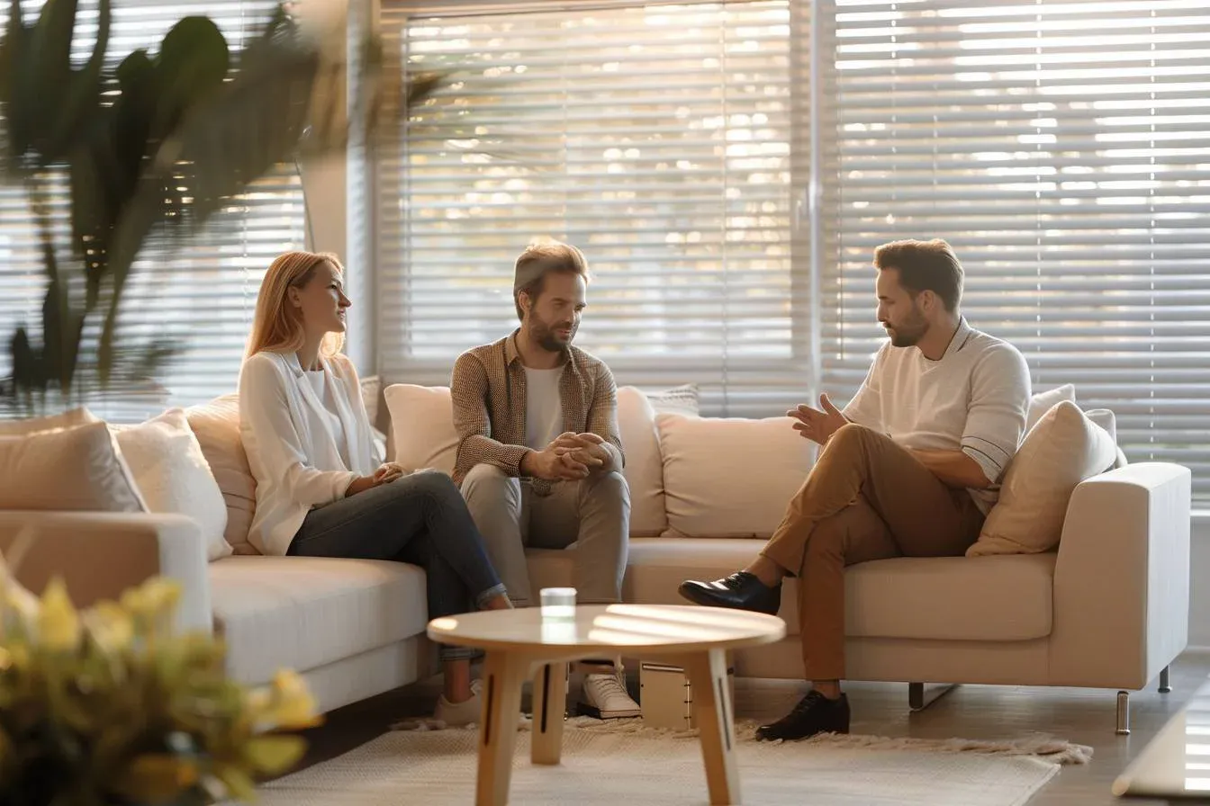 Client sharing their story in a therapy session